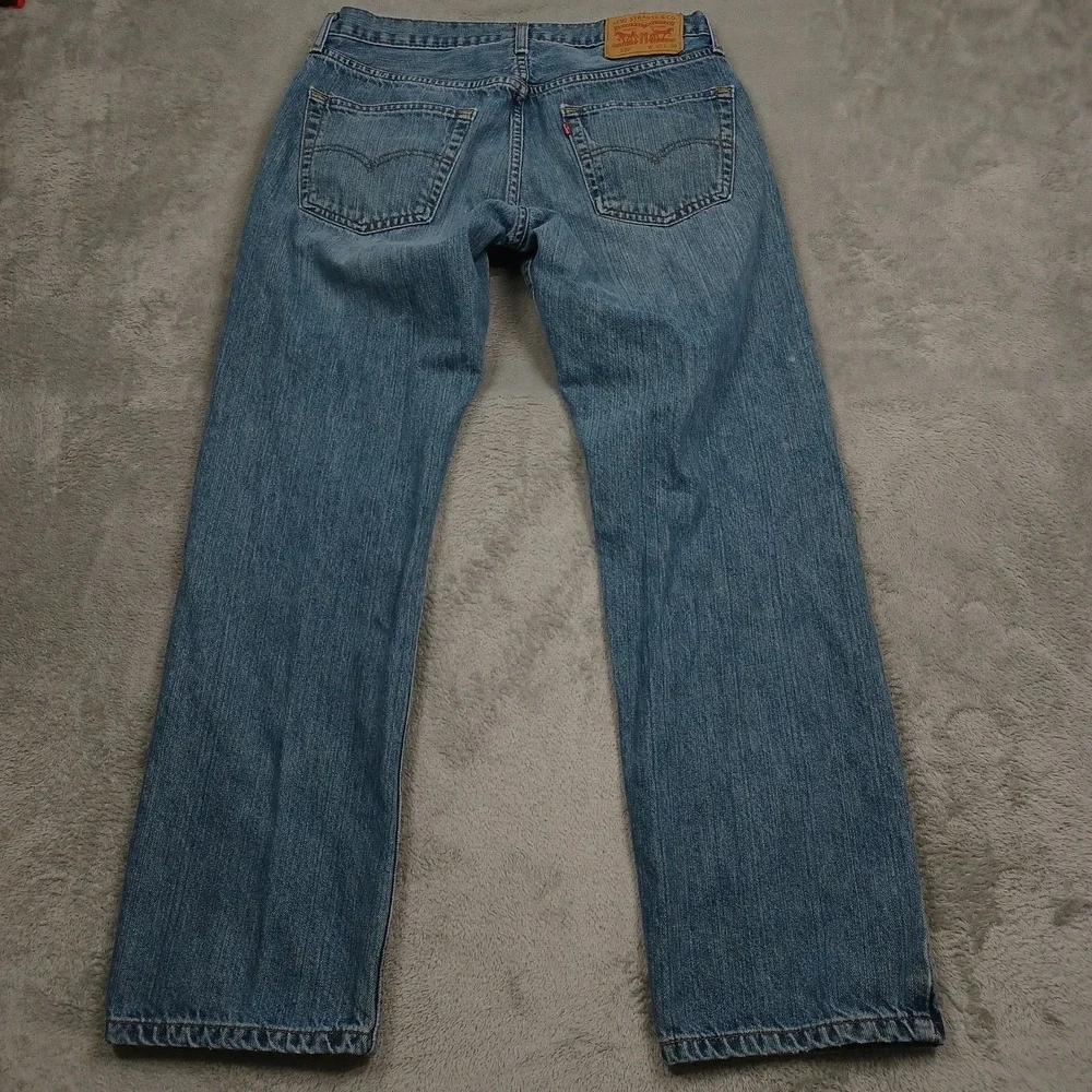 Levis 559 Jeans Men 32x30 Blue Denim Relaxed Fit Straight Leg Pockets Distressed